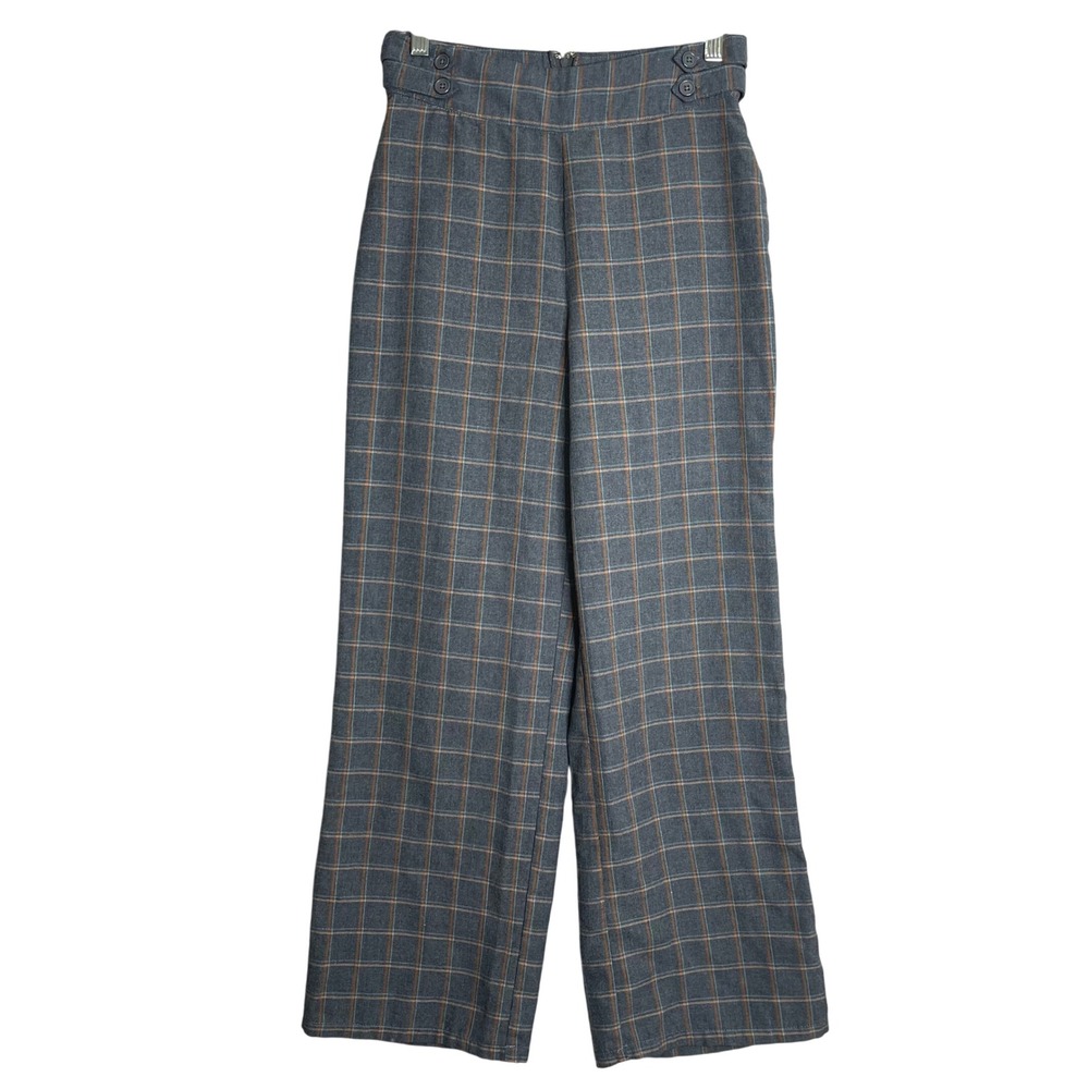 Plaid Wide-Leg Women's Pants